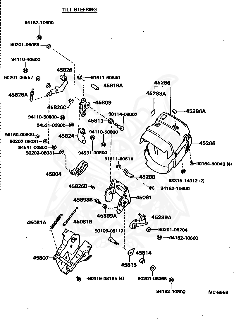Toyota - Plate, Beam Change & Turn Signal Caution